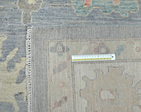10x14 Gray Oushak Turkish Hand Knotted Soft Wool Area Rug